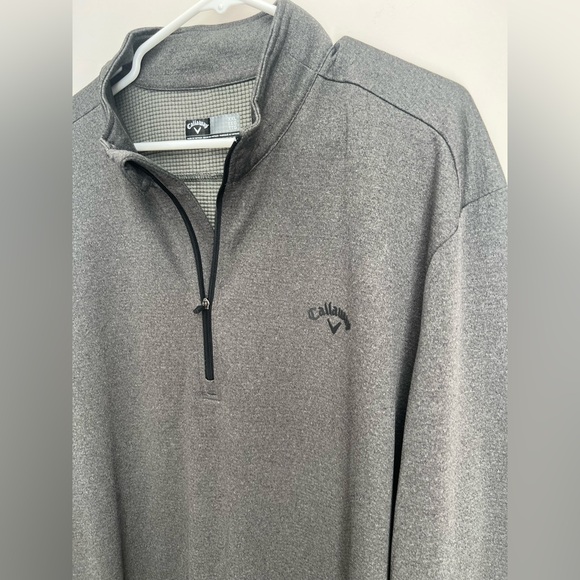 Callaway MENS Gray LIGHTWEIGHT QUARTER ZIP GOLF PULLOVER XXL - Picture 2 of 7